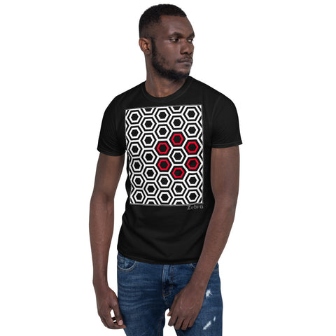 Men's Geometric T-Shirt - The Honeycomb - Zebra High Contrast Apparel and Clothing for Parents and Kids