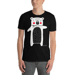 Men's Doodles T-Shirt - The Big Bear - Zebra High Contrast Apparel and Clothing for Parents and Kids