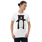 Men's Doodles T-Shirt - The Big Bear - Zebra High Contrast Apparel and Clothing for Parents and Kids