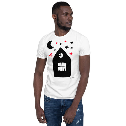 Men's Doodles T-Shirt - The Cabin - Zebra High Contrast Apparel and Clothing for Parents and Kids