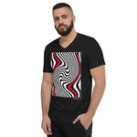 Men's Stripe T-shirt - The Swirl - Zebra High Contrast Apparel and Clothing for Parents and Kids