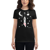 Women's Doodles T-Shirt - The Blastoff - Zebra High Contrast Apparel and Clothing for Parents and Kids