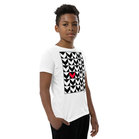 Kid's Geometric T-Shirt - The Chevrons - Zebra High Contrast Apparel and Clothing for Parents and Kids