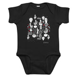 Matching Parent & Baby Set (Women's) - The Cactus Garden - Black bodysuit