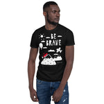 Men's Doodles T-Shirt - The Brave - Zebra High Contrast Apparel and Clothing for Parents and Kids