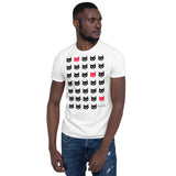 Men's Doodles T-Shirt - The Cats - Zebra High Contrast Apparel and Clothing for Parents and Kids